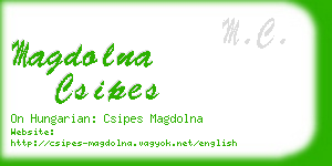 magdolna csipes business card